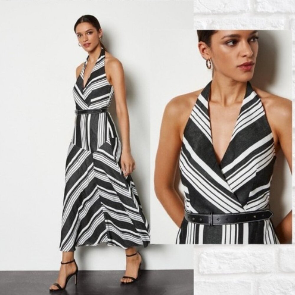 Karen Millen Halter Midi Dress, size 4
